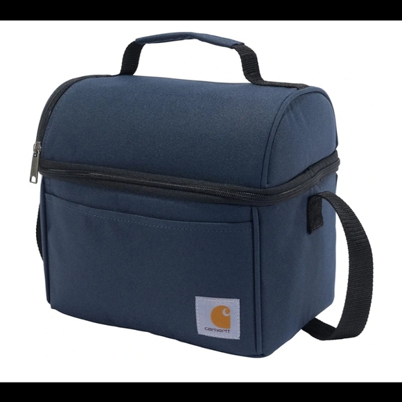Carhartt Deluxe Insulated 12 can cooler lunch box soft sided C10304 Blue NWT - Picture 4 of 4